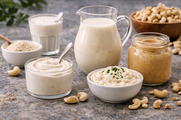Illustrated placeholder for article titled Cashews for Plant-Based Dairy and Creamy Formulations