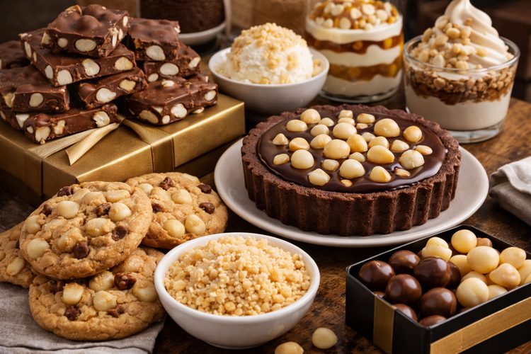 Illustrated placeholder for article titled Premium Dessert Positioning with Macadamias